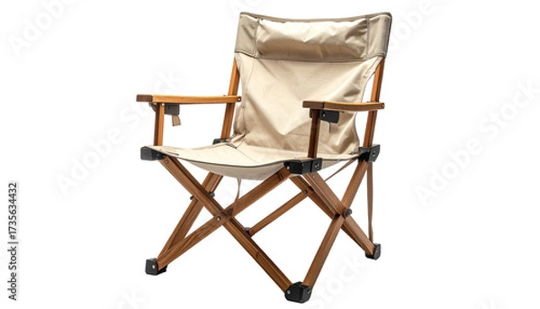 Obraz Foldable beige camping chair