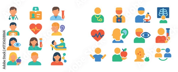 Fototapeta Medical Specialist Icons