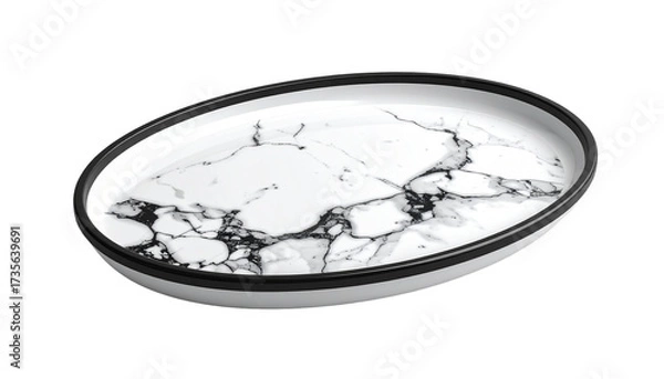 Obraz Oval marble pattern serving tray