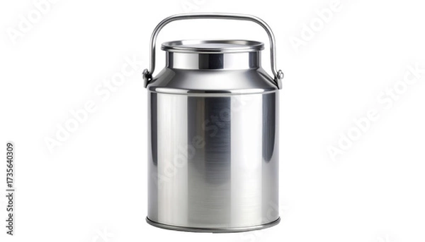 Obraz Metal milk can, simple & silver
