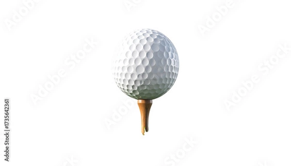 Obraz Golf ball on tee, isolated view (1)