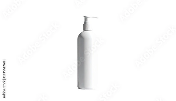 Obraz Plain white pump bottle on black
