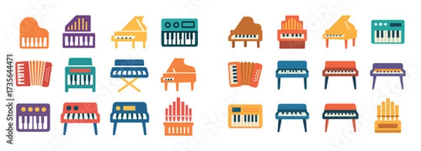 Obraz Colorful Keyboard Icons