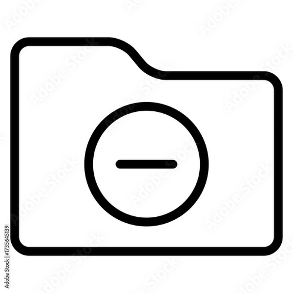 Obraz Folder outline icon. Remove