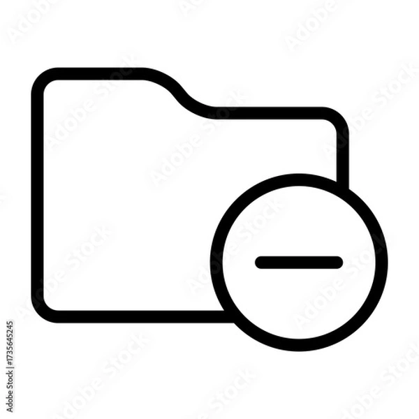 Obraz Folder outline icon. Remove