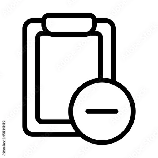Obraz Clipboard outline icon. Remove
