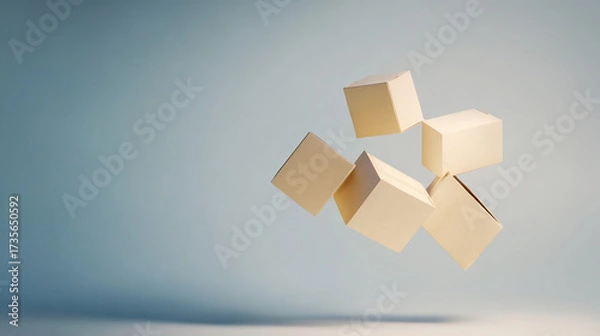 Fototapeta Abstract e-commerce logistics concept