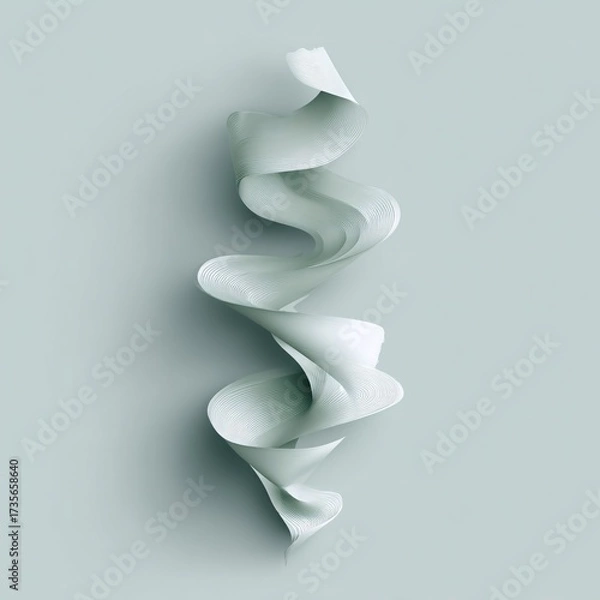 Obraz folded paper shadow effect on solid color, minimal 3D style, copyspace