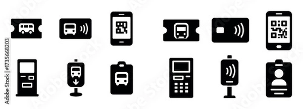 Obraz Transport Icons Grid