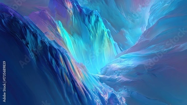 Fototapeta Abstract Digital Art With Vibrant Colors