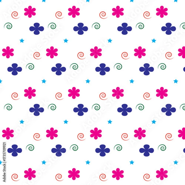 Fototapeta seamless pattern with flowers