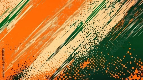Fototapeta Abstract texture combining orange and green tones.