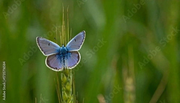 Fototapeta Butterfly perched on a stalk