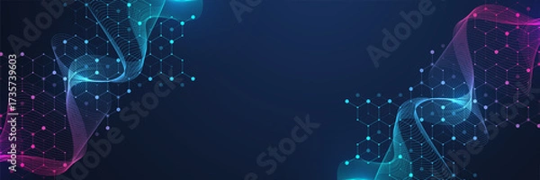 Fototapeta Modern technology circuit board texture background design. Quantum computer technologies concepts, large data processing. Futuristic blue circuit board background. Minimal illustration motherboard