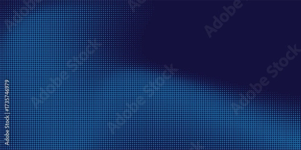 Obraz Modern blue wavy halftone background. Dot pop art sport style vector.Eps 10