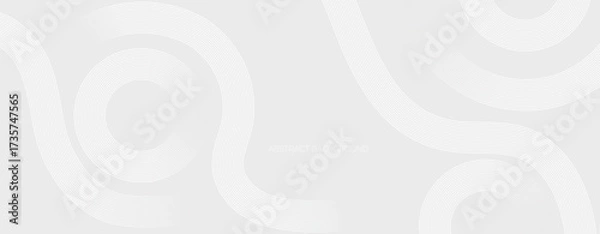 Fototapeta Abstract minimalist white background with circular element pattern