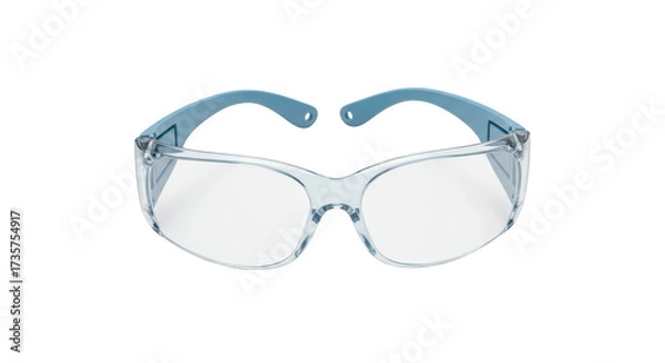 Fototapeta Clear safety glasses isolated on transparent background, protective eyewear for construction and laboratory work PNG