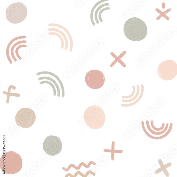 Fototapeta Abstract pastel pattern for background or decoration isolated PNG with Transparent Background