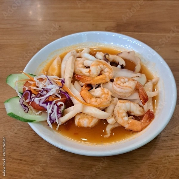 Fototapeta thai style noodles