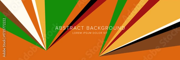 Fototapeta Modern abstract background for presentation design, dynamic shapes composition. Vector illustration