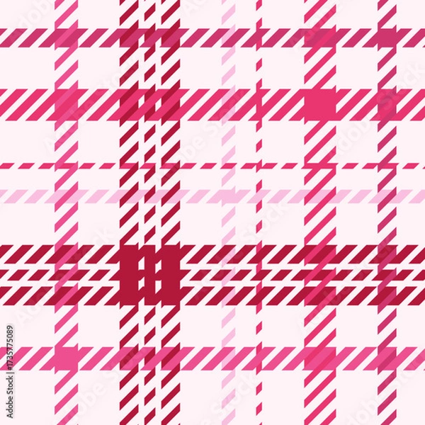 Obraz pink plaid twill pattern repeat