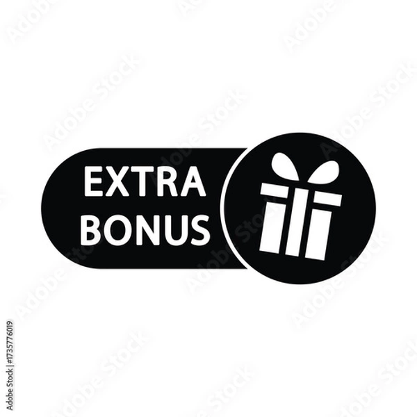 Obraz free gift icon vector extra bonus sign. web design