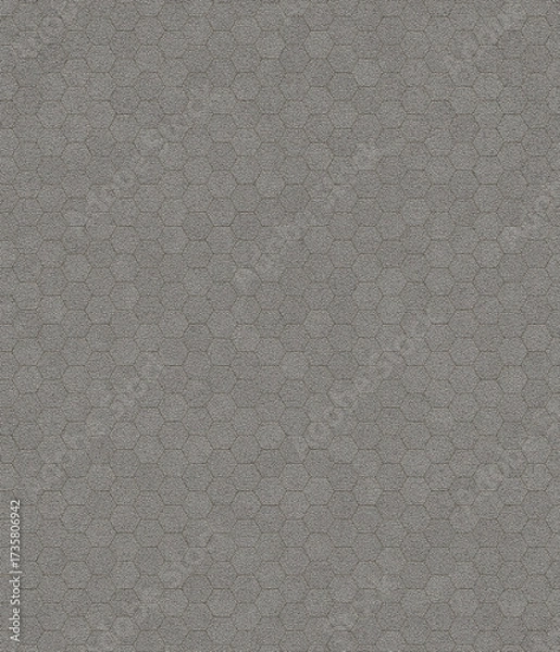 Fototapeta Gray textured background with repeating hexagon pattern