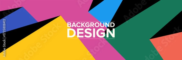 Fototapeta Modern abstract background for presentation design, dynamic shapes composition. Vector illustration