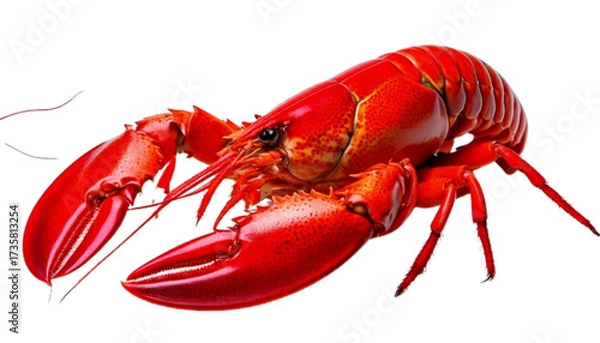 Fototapeta Whole lobster and tail variations collection, isolated on transparent background