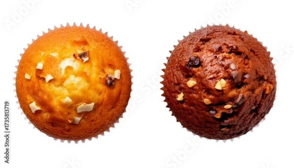Obraz Fresh muffin variations collection, isolated on transparent background