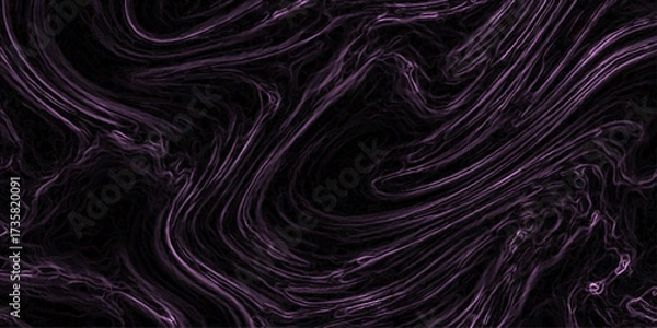 Fototapeta Abstract Swirling Purple Lines on Dark Background Textured Organic Flowing Pattern vector illustration