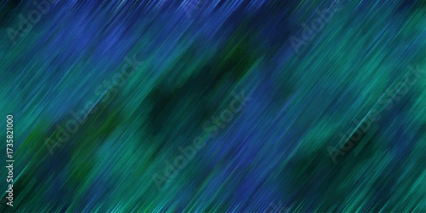 Fototapeta Deep blue and teal abstract background with textured diagonal brush strokes, evoking a sense of calm water or aurora borealis for serene design projects