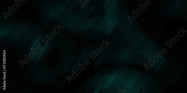Fototapeta Deep dark abstract background with subtle, blurred diagonal strokes of dark teal creating a moody and atmospheric texture
