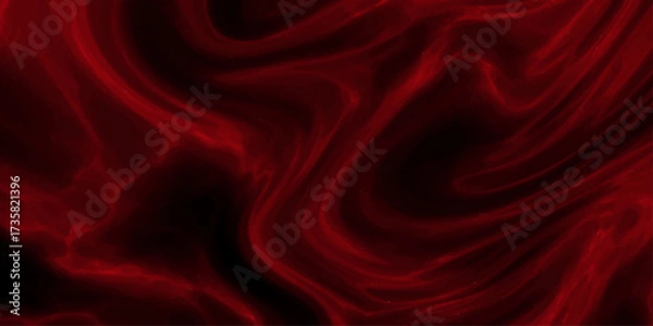 Fototapeta Intense Red Abstract Background with Wavy Organic Forms and Dark Shadows scarlet