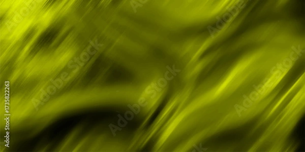 Fototapeta Vibrant abstract background with flowing diagonal streaks of bright yellow and green creating a dynamic liquid-like texture