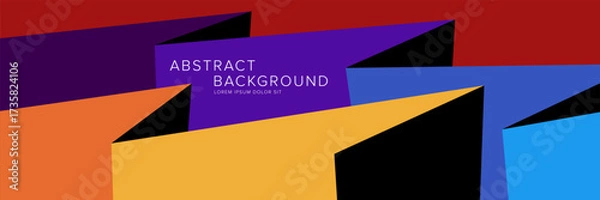 Fototapeta Modern abstract background for presentation design, dynamic shapes composition. Vector illustration