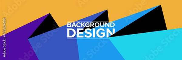 Fototapeta Modern abstract background for presentation design, dynamic shapes composition. Vector illustration