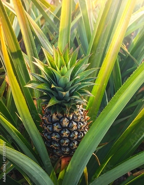 Fototapeta Pineapple in a field