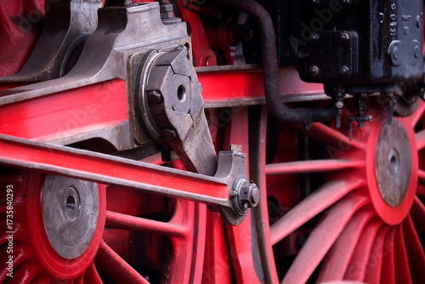 Obraz Triebachsen einer Lokomotive