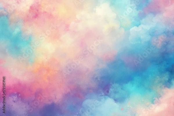 Fototapeta Dreamy Abstract Watercolor Background with Pastel Colors for Creative Projects