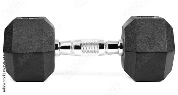 Obraz Two black dumbbells