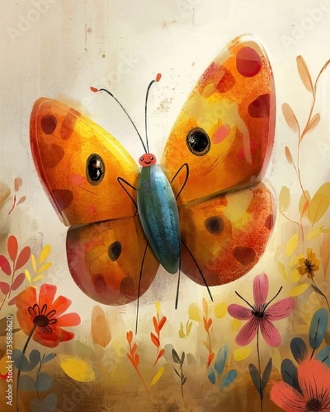 Fototapeta bright image of a butterfly