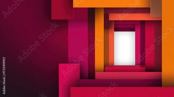 Fototapeta White door on vibrant abstract backdrop pristine white door stands against vivid abstract backdrop creating striking contrast