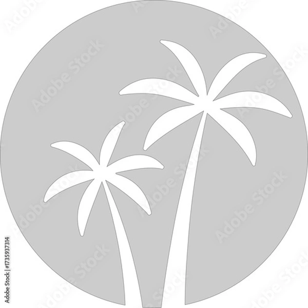 Obraz palm tree vector illustration