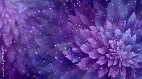 Fototapeta Purple abstract backdrop with soft waves and curves, elegant gradient texture, clean contemporary style