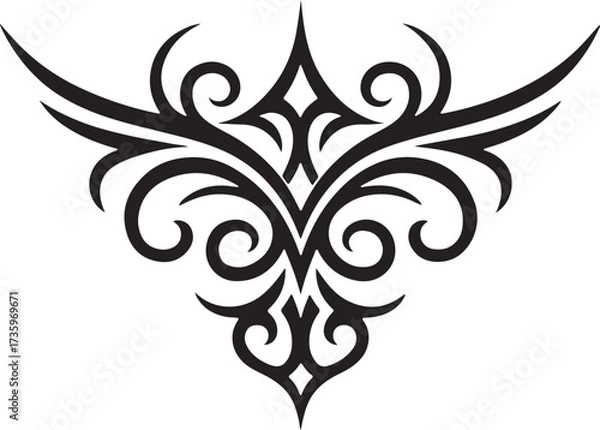 Obraz abstract corner line ornament design with alpha background