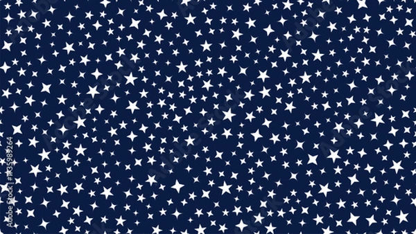 Fototapeta Star pattern on navy blue background.