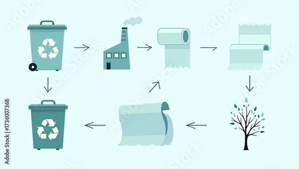Obraz Recycling Paper Process.
