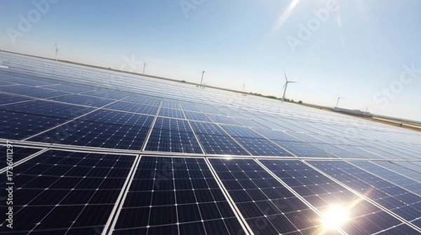 Obraz Solar Panel Farm Wide Shot.