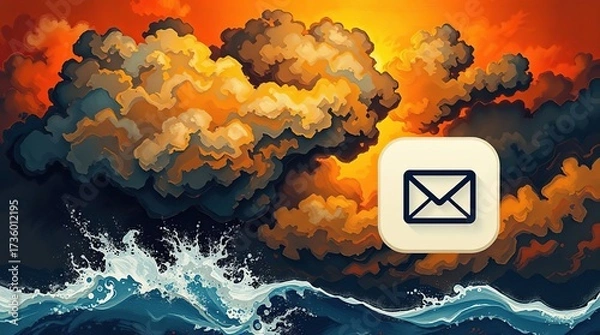 Obraz Stormy Email Notification.